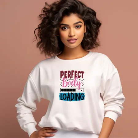 Women's Perfect Body Loading Graphics Printed Sweatshirts