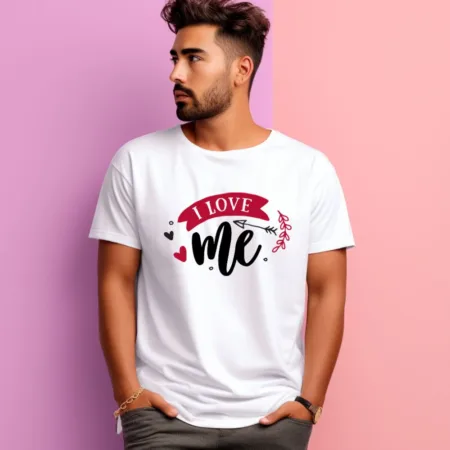 Men's I Love Me Graphics Printed T-Shirt