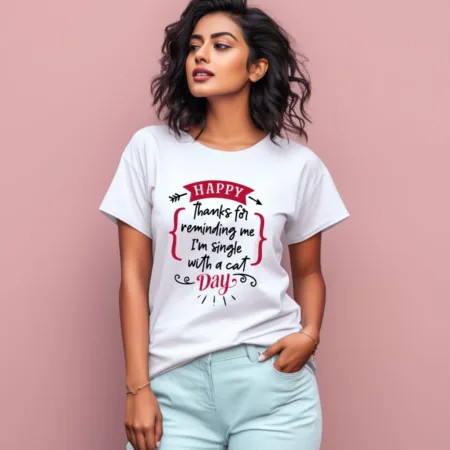 Women's Happy Thanks For Reminding Me Graphics Printed T-Shirt