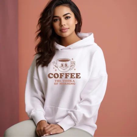 Women's Coffee The Vodka Of Morning Graphics Printed Hoodies