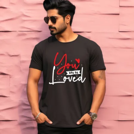 Men's You Are So Loved Graphics Printed T-Shirt