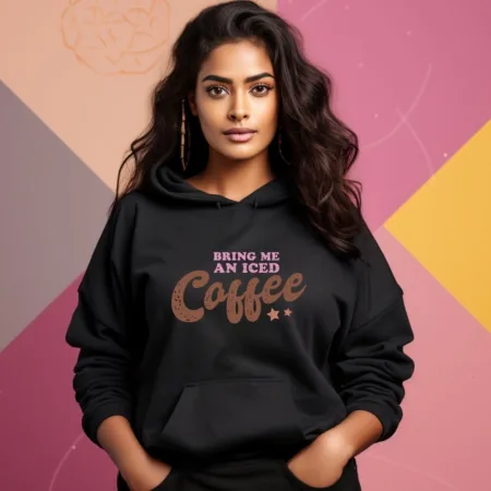 Women's Being Me A Nice Coffee Graphics Printed Hoodies
