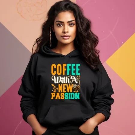 Women's Coffee With New Passion Graphics Printed Hoodies