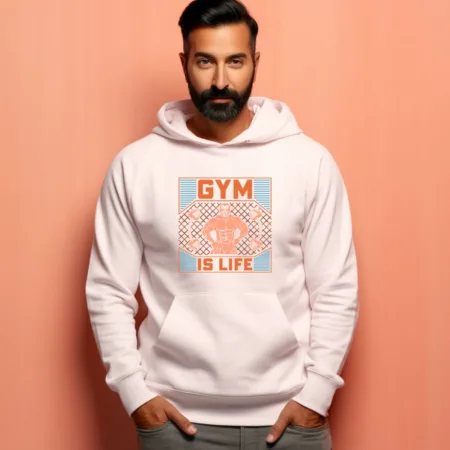 Men's Gym Is Life Graphics Printed Hoodies