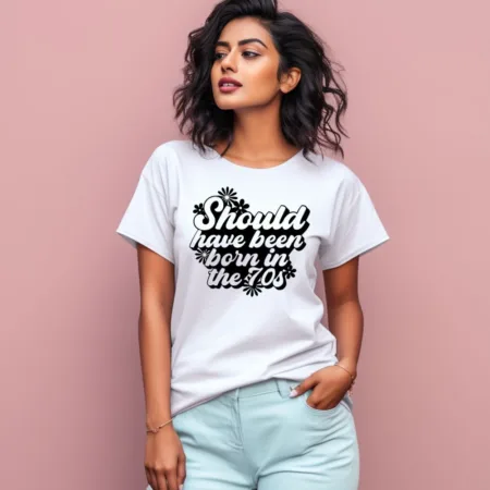 Women's Should Have Been Born In The 70s Flower Graphics Printed T-Shirt