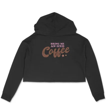Women's Being Me A Nice Coffee Graphics Printed Crop Hoodies