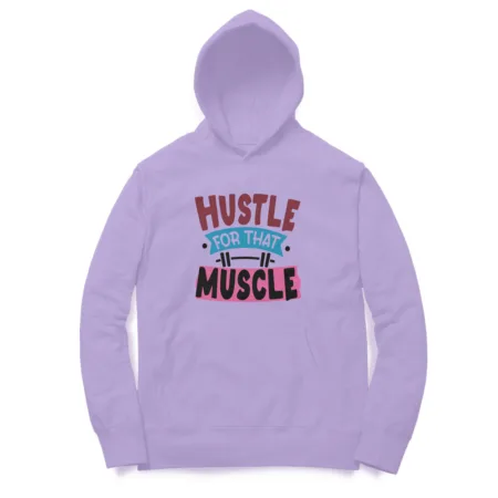 Men's Hustle For That Muscle Quote Printed Hoodies