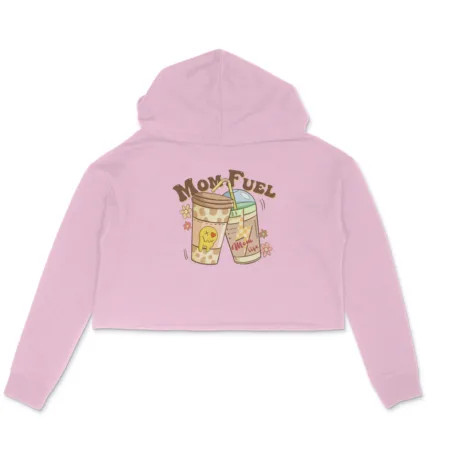 Women's Mom Fuel Graphics Printed Crop Hoodies