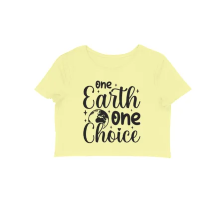 Women's One Earth One Choice Graphics Printed Crop Tops