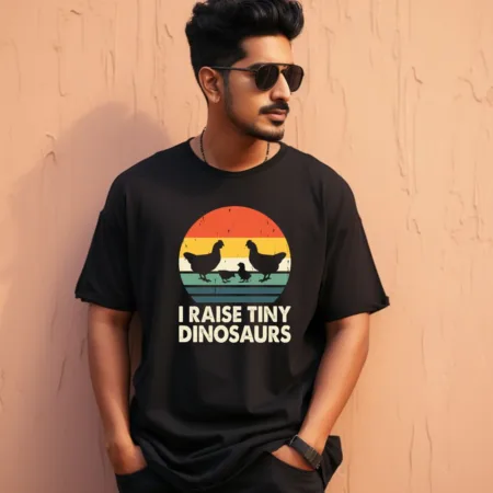 Men's I Raise Tiny Dinosaurs Graphics Printed Oversized T-Shirt