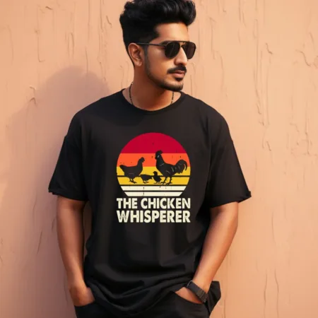 Men's The Chicken Whisperer Graphics Printed Oversized T-Shirt