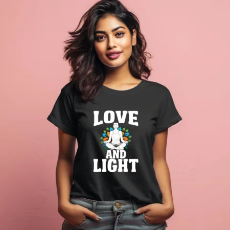 Women's Love And Light Graphics Printed T-Shirt