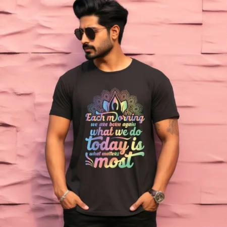Men's Each Morning We Are Born Again Graphics Printed T-Shirt