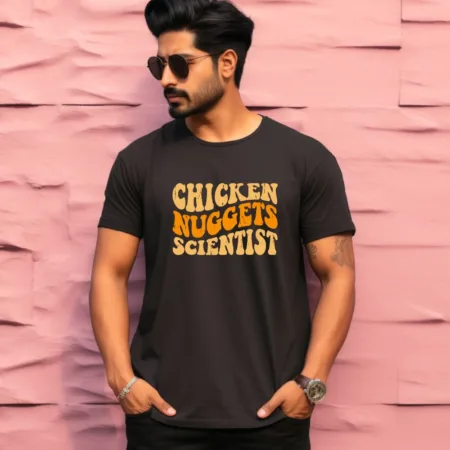 Men's Chicken nuggets scientist Graphics Printed T-Shirt