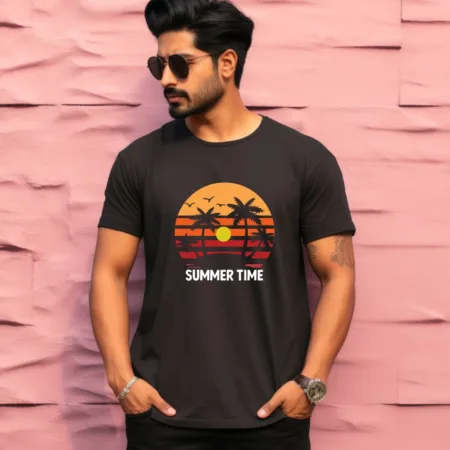 Men's Summer Time Graphics Printed T-Shirt