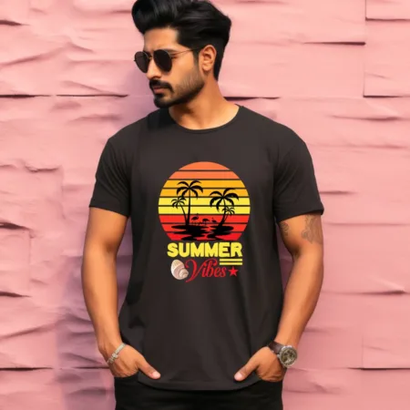 Men's Summer Vibes Graphics Printed T-Shirt