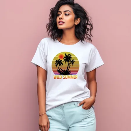 Women's Wild Summer Graphics Printed T-Shirt