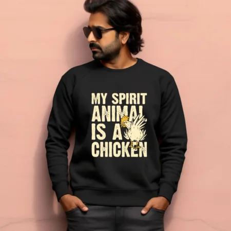 Men's My Spirit Animal Is A Chicken Graphics Printed Sweatshirts