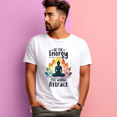 Men's Be The Energy You Wanna Attract Graphics Printed T-Shirt