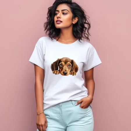 Women's Dachshund  Graphics Printed T-Shirt