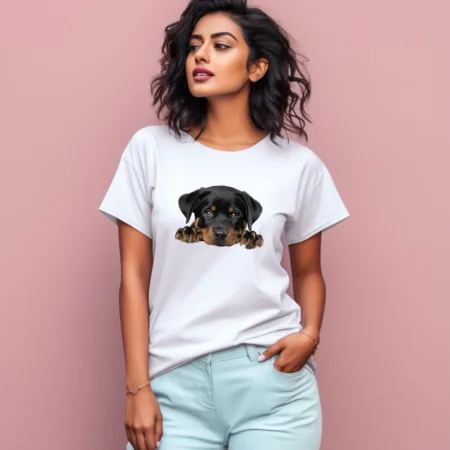 Women's Rottweiler Graphics Printed T-Shirt