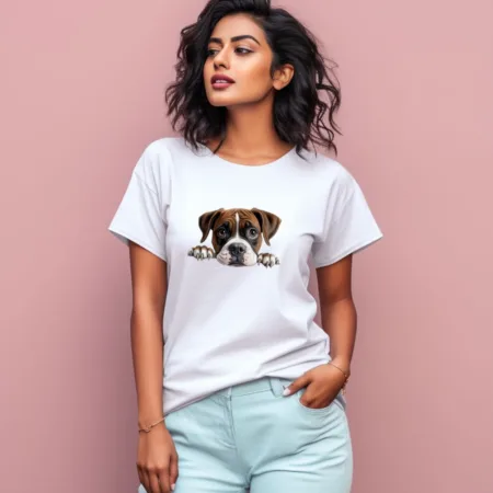Women's Boxer Graphics Printed T-Shirt