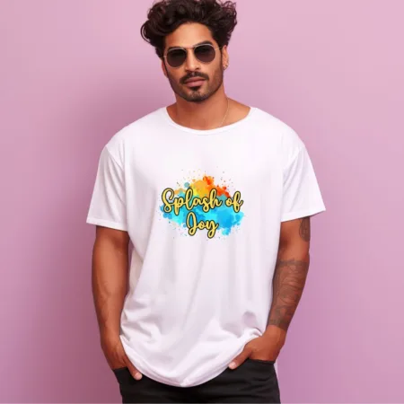 Men's Splash Of Joy Graphics Printed Oversized T-Shirt
