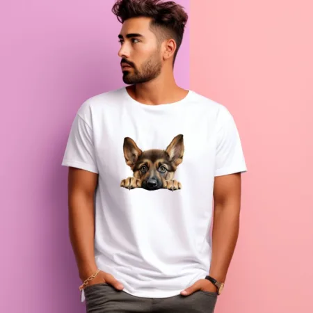 Men's German Shepherd Graphics Printed T-Shirt