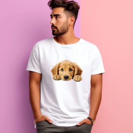 Men's Golden Retriever Graphics Printed T-Shirt