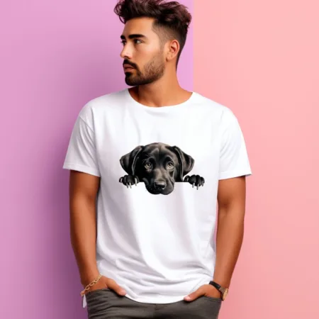 Men's Labrador Retriever Graphics Printed T-Shirt