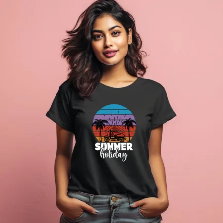 Women's Summer Holiday Graphics Printed T-Shirt