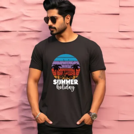 Men's Summer Holiday Graphics Printed T-Shirt