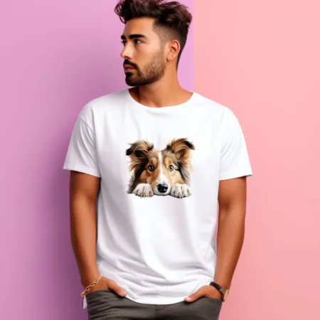 Men's Shetland Sheepdog Graphics Printed T-Shirt