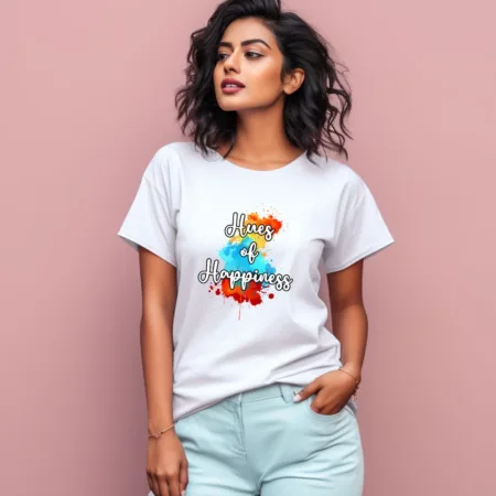 Women's Hues Of Happiness Graphics Printed T-Shirt