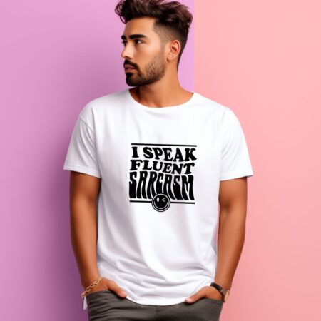 Men's I Speak Fluent Sarcasm Graphics Printed T-Shirt