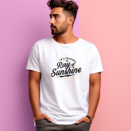 Men's I'm A Freaking Ray Of Sunshine Graphics Printed T-Shirt