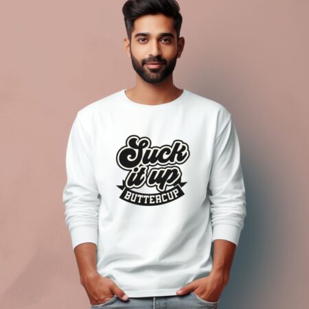 Men's Suck It Up Buttercup Graphics Printed Full Sleeve T Shirt