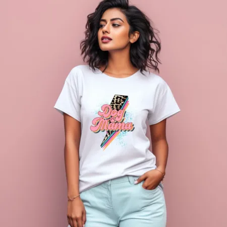Women's Dog Mama Graphics Printed T-Shirt