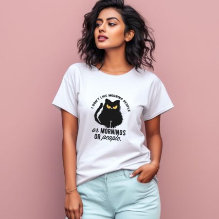 Women's I Don't Like Morning People Graphics Printed T-Shirt