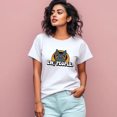 Women's Ew, People Graphics Printed T-Shirt