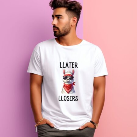 Men's Llatter Llosers Graphics Printed T-Shirt