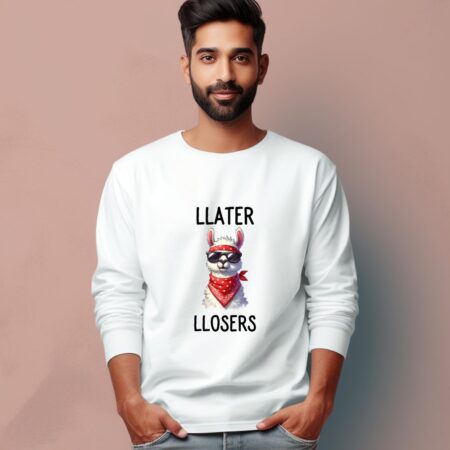 Men's Llatter Llosers Graphics Printed Full Sleeve T Shirt