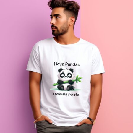 Men's I Have Pandas I Tolerate People Graphics Printed T-Shirt