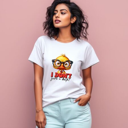 Women's I Don't Give A Duck Graphics Printed T-Shirt
