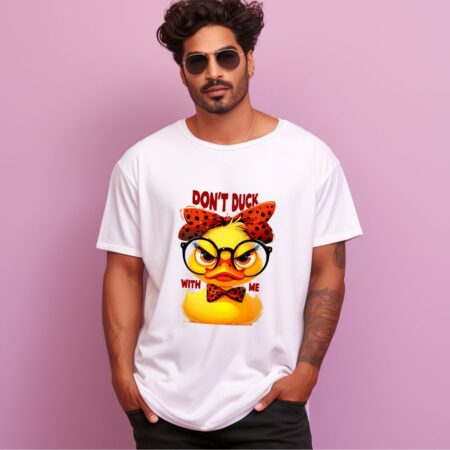 Men's  Don't Duck With Me  Graphics Printed Oversized T-Shirt