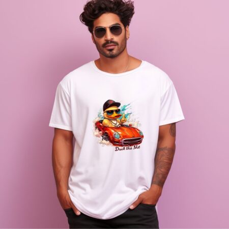 Men's Duck This Shit Graphics Printed Oversized T-Shirt