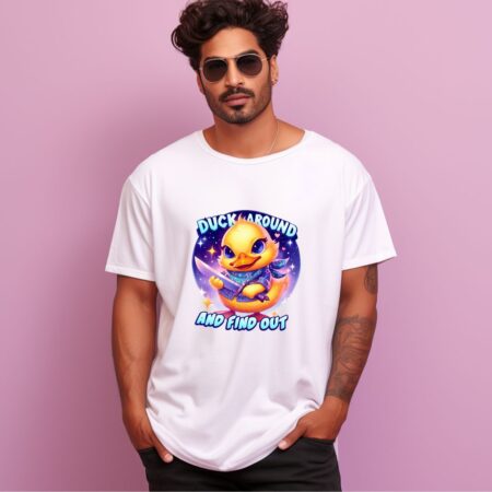 Men's Duck Around And Find Out Graphics Printed Oversized T-Shirt
