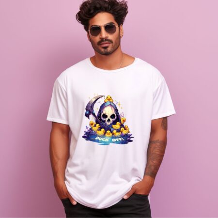 Men's Duck Off Graphics Printed Oversized T-Shirt