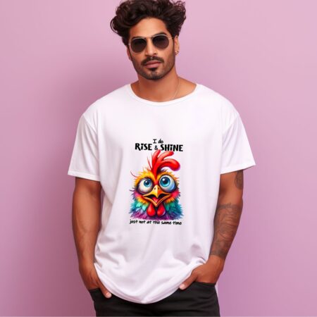 Men's I Do Rise And Shine Graphics Printed Oversized T-Shirt