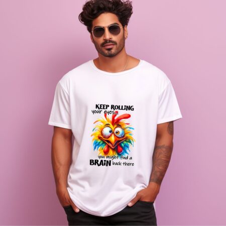 Men's Keep Rolling Your Eyes Graphics Printed Oversized T-Shirt